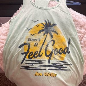 Official band tank Jon Wolfe beach palm tree